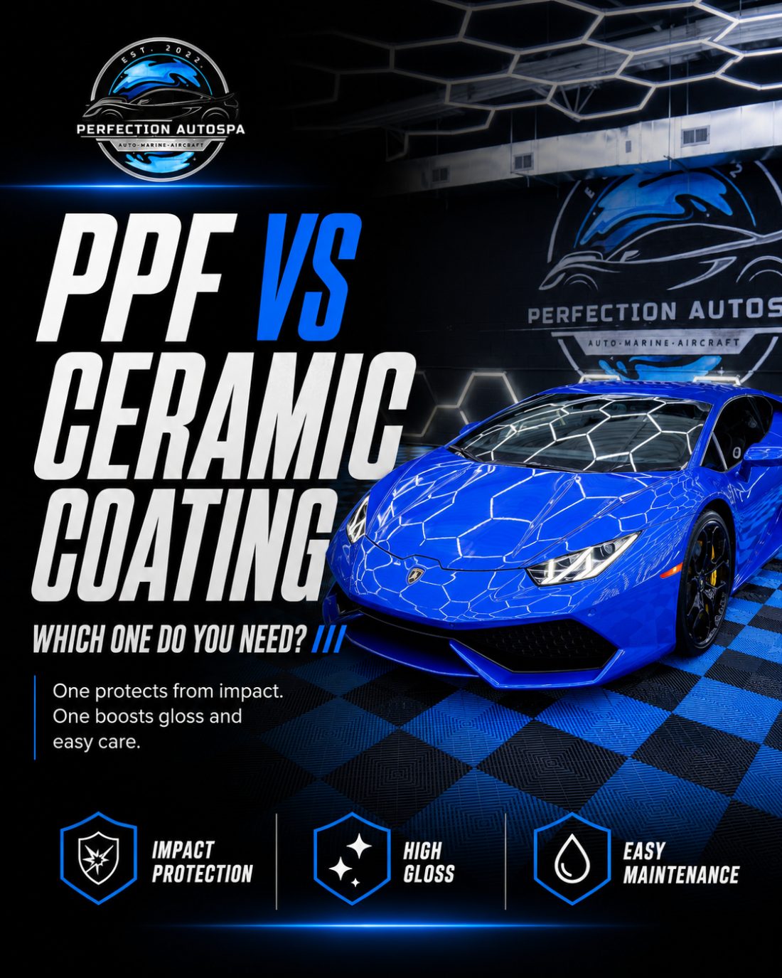 PPF vs Ceramic Coating — Perfection Autospa, Dublin OH